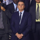 El presidente brasileño, Jair Bolsonaro, durante un encuentro de la Copa América entre Brasil y Bolivia, este viernes, en Sao Paulo.-CHRIS BRUNSKILL (GETTY IMAGES)