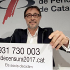 Benedito, en la presentación del anuncio del voto de censura-MARC CASANOVAS