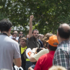El joven que ha intentado boicotear el acto de Ciudadanos en Barcelona.-