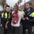 Un herido el 1-O en un colegio de la Barceloneta.-VICENS FORNER