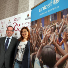 La vicepresidenta de Unicef-Comité Castilla y León, Pepa Pequeño, y el presidente de la Fundación Excelencia, Javier Martí Corral-Ical