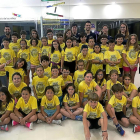 Foto de familia del XXIVCampus de la Real Sociedad Hípica ayer en su visita al Museo de la Ciencia.-EL MUNDO