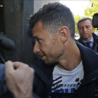 Rubén Castro entra este miércoles en los juzgados de Sevilla.-EFE / JOSÉ MANUEL VIDAL