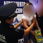 La menor de 2 años y tres meses, fue secuestrada en el balneario de Tulum.-POLICÍA FEDERAL
