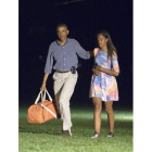 El presidente Obama y su hija Malia, en Washington, en agosto del año pasado.-Foto: KEVIN DIETSCH / POOL / EFE