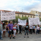 Concentración en la Plaza Mayor de Palencia para pedir la restauración de la imagen del Cristo del Otero-Ical