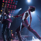 Una imagen del filme Bohemian Rhapsody con la banda en pleno concierto.-EL PERIÓDICO