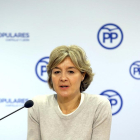 La candidata número uno del PP al Congreso por Valladolid, Isabel García Tejerina, al inicio del foro económico-ICAL
