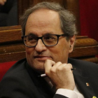 El president de la Generalitat, Quim Torra, durante un pleno del Parlament-NÚRIA JULIÀ (ACN)