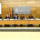 La ministra de Sanidad, Dolors Monserrat, ha presidido este miércoles la Conferencia Sectorial de Igualdad destinada a ratificar el Pacto de Estado contra la violencia machista.-JUAN MANUEL PRATS