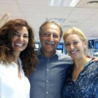 Mariló Montero, Paco Lobatón y Teresa Viejo, en la redacción de 'La Mañana'.-