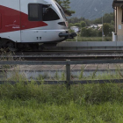 Imagen de la estación de tren de Salez-Sennwald, donde un hombre atacó antes de ayer a otros pasajeros en un tren suizo.-EFE