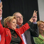 Rosa Valdeón y Juan Vicente Herrera, en una imagen de archivo durante un acto de partido en la capital zamorana.-ICAL