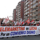 Paro y manifestación de telemárketing en Valladolid.-ICAL