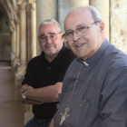 El arzobispo emérito de La Habana, cardenal Ortega, junto al secretario general de la Fundación Las Edades del Hombre, Gonzalo Jiménez, en Valbuena de Duero.-ICAL