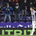 Cristo González celebra el gol ante el Burgos. / LA LIGA