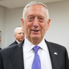 El secretario de Defensa de EEUU, James Mattis, a su llegada a la sede de la OTAN en Bruselas.-VIRGINIA MAYO