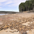 El embalse soriano de la Cuerda del Pozo muestra los efectos de la sequía. Su nivel está 18 puntos por debajo de la media de la década.-VALENTÍN GUISANDE