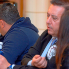 Los dos condenados, Roberto y Davinia, durante el juicio en la Audiencia de Valladolid junto a sus abogados, en una imagen de archivo. NACHO GALLEGO / POOL
