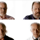 Rafael Ribó, Josep Maria Pou, Lluís Homar y el doctor Borja Corcóstegui, en las imágenes de la campaña.-EL PERIÓDICO