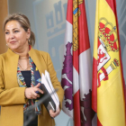 La vicepresidenta y consejera de Empleo, Rosa Valdeón, informa de los acuerdos alcanzados en la reunión del Consejo de Gobierno.-ICAL