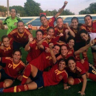 la selección española de fútbol femenino celebrando la clasificación por primera vez en su historia para disputar un Mundial de fútbol.-Foto: SEFUTBOL.COM