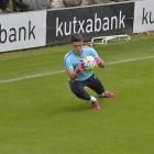 Kepa, en el primer entrenamiento de pretemporada del Athletic.-Paulino Oribe