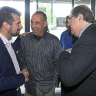 Luis Tudanca, Jesús Manuel González Palacín y Juan Vicente Herrera, antes del VIIICongreso de la UCCL.-ICAL