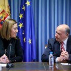 La delegada del Gobierno, Virginia Barcones, se reúne con el presidente de la Unión de Consumidores de Castilla y León (UCE), Prudencio Prieto, para abordar el caso IGNIS-ICAL