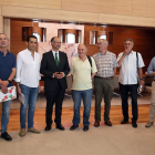 El presidente de las Cortes, Luis Fuentes, recibe a los responsables autonómicos de UGT y CCOO-ICAL