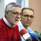 El secretario general de UGT en Castilla y León, Agustín Prieto, y el secretario provincial de León, Manuel Mayo, analizan el impacto de la reforma laboral-Ical