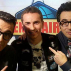 Jorge Lorenzo, entre Andreu Buenafuente y Berto, en el plató de 'En el aire' (La Sexta).-Foto: EMILIO PÉREZ DE ROZAS