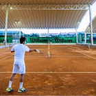 Aspecto de una de las pistas de tierra batida del Club Raqueta Valladolid donde se disputará el torneo.-B&RA