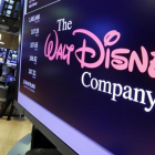Logo de la compañía Disney en el Stock Exchange de Nueva York, donde presentó sus resultados económicos.-RICHARD DREW