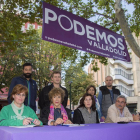 La portavoz de Sí Se Puede Valladolid no acudió ayer al ágora que el partido de Podemos organizó en la Plaza de Vadillos sobre educación. En el encuentro, representantes del profesorado y de asociaciones de padres manifestaron su descontento con la Lomce -Photogenic.