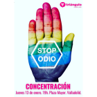 Cartel de la concentración organizada por Fundación Triángulo para pronunciarse ante una agresión homófoba en Valladolid. -E.M
