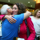 La candidata del PP a la Alcaldía de Ponferrada, Gloria Merayo, tras conocerse los resultados electorales del partido.-Ical