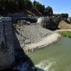 Obras de reconstrucción del Puente de Cabezón de Pisuerga (Valladolid).-ICAL