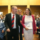 La consejera de Agricultura y Ganadería, Milagros Marcos, y el consejero de Educación, Fernando Rey, inauguran la Jornada 'I+i Agroalimentaria. Objetivo Competitividad'.-ICAL