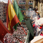 Imagen de archivo de el "Chupinazo", con el que dan comienzo las fiestas de San Fermín.-JESÚS DIGES / EFE