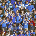 Aficionados del Real Oviedo durante una visita a Valladolid.-J.M.LOSTAU