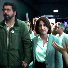 Alberto Bustos y María Sánchez en la noche electoral. E. M.