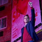 Sánchez celebra en la sede del PSOE su victoria electoral, el pasado 10 de noviembre.-JOSE LUIS ROCA