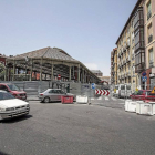 Imagen de archivo de las obras de remodelación del Mercado desde la plaza del Val.-Pablo Requejo