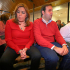 Susana Díaz junto a Tino Rodríguez durante una reciente visita a León.-ICAL