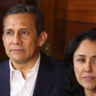 Fotografía de archivo del 2018 que muestra al expresidente peruano Ollanta Humala y su esposa  Nadine Heredia.-EFE / ERNESTO ARIAS