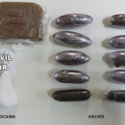 Droga incautada al detenido.-GUARDIA CIVIL SALAMANCA