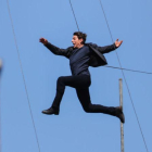 Tom Cruise, durante el accidentado rodaje de una escena de Misión imposible 6, en Londres.-MEGA VIDEO