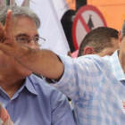 Fernando Haddad, candidato a la presidencia por el Partido de los Trabajadores, en un acto electoral el viernes en  Belo Horizonte Minas Gerais.-EFE / PAULO FONSECA