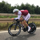 Tony Martin ensaya la contrarreloj inicial del Tour de este año, en Düsseldorf.-EL PERIÓDICO